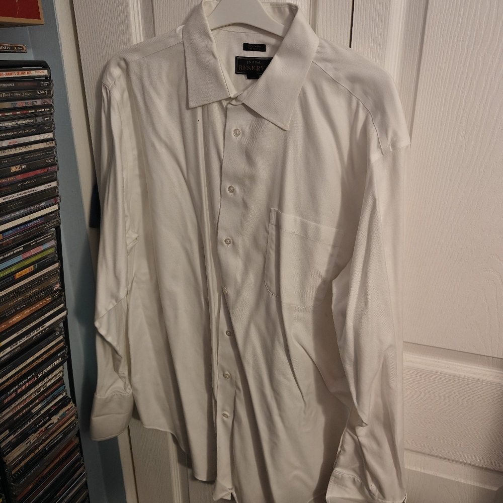 Jos. A. Bank Classic French Cuff White Dress Shirtos